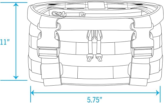 Biltwell Exfil-7 2.0 Motorcycle Bag - Universal Bag for Handlebars Risers Front Fork, Compatible with Touring and Cruiser Motorcycles