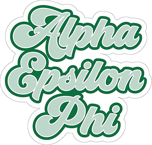 Alpha Epsilon Phi Retro Sorority - Juego de 2 imanes extraíbles sin residuos para todo tipo de clima, para niñas y estudiantes conductores