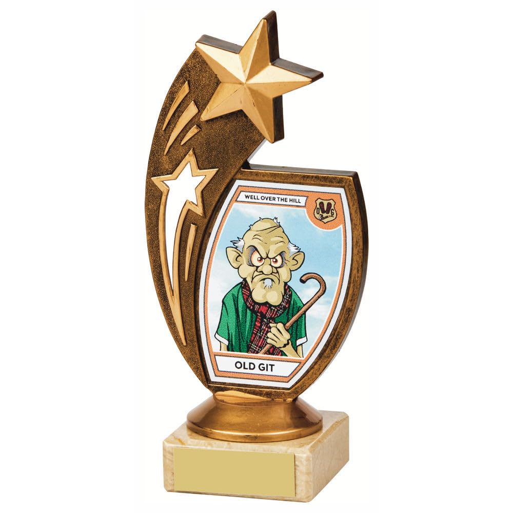 Old Git Fun Antique gold Football Trophy award Fun award 170mm Free Engraving -1625A-TWT
