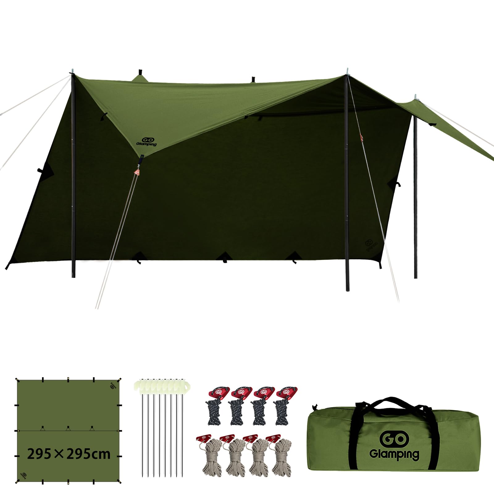 Amazon | GOGlamping HENGEN+スクエアタープTC 正方形タープ ポリ 
