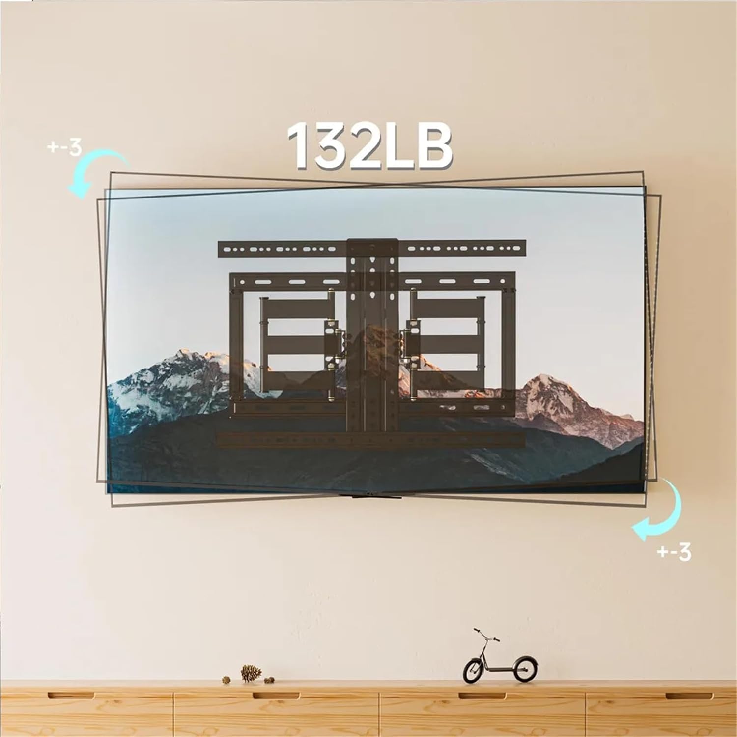 Compatible for LG Full Motion TV Wall Mount for 40-85 Inch TVs, Dual Articulating Arms Bracket VESA 600x400