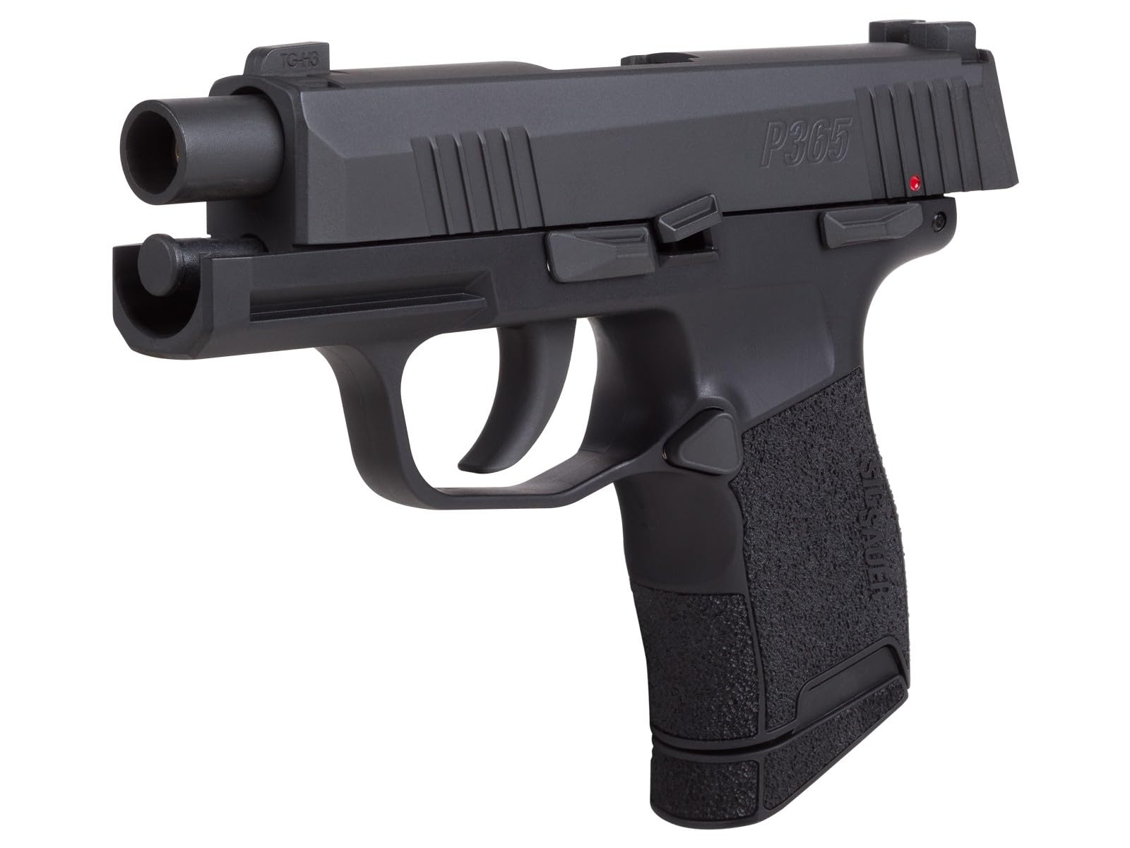 Sig Sauer P365 4.5mm Steel BB Cal. CO2-Powered Semi-Automatic Air Pistol - 20rd BB Magazine & Green High Visibility 3-Dot Fixed Sights Included