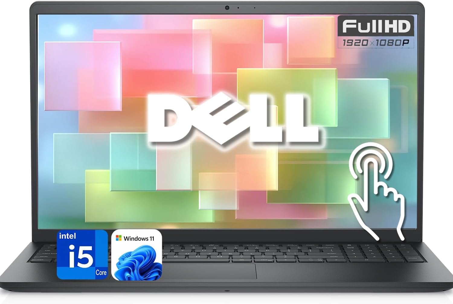 Dell 15.6" Touchscreen Business Laptop Computer, 13th Gen Intel Core i5 (Beat i7-1250U), 8GB DDR5 RAM, 256GB SSD, WI-FI 6, Long Battery Life, Windows 11