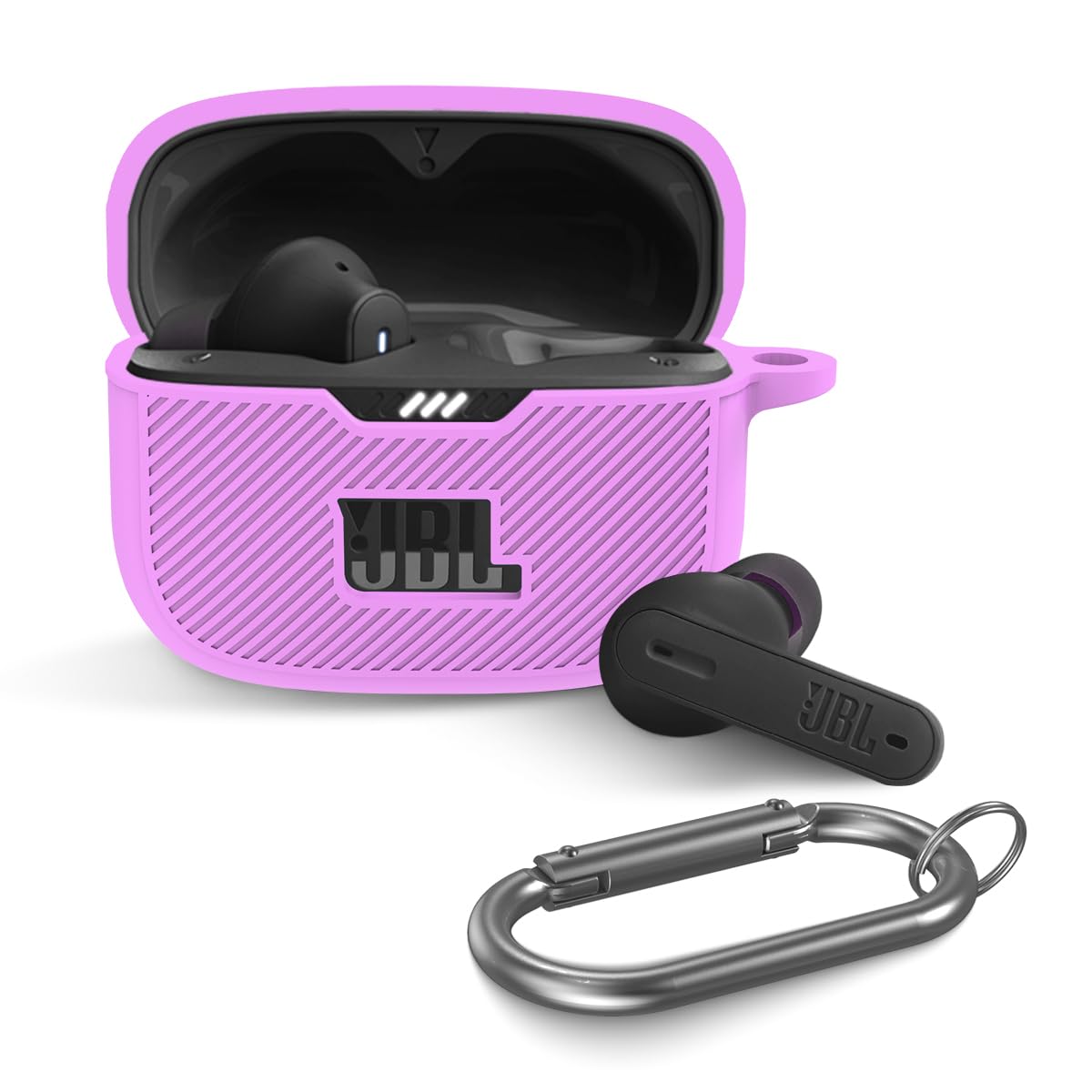 WADVCU for JBL Tune 230NC TWS Case Cover, Silicone Protective Portable Scratch Shock Resistant Logo Visible Design Cover Compatible with JBL 230NC