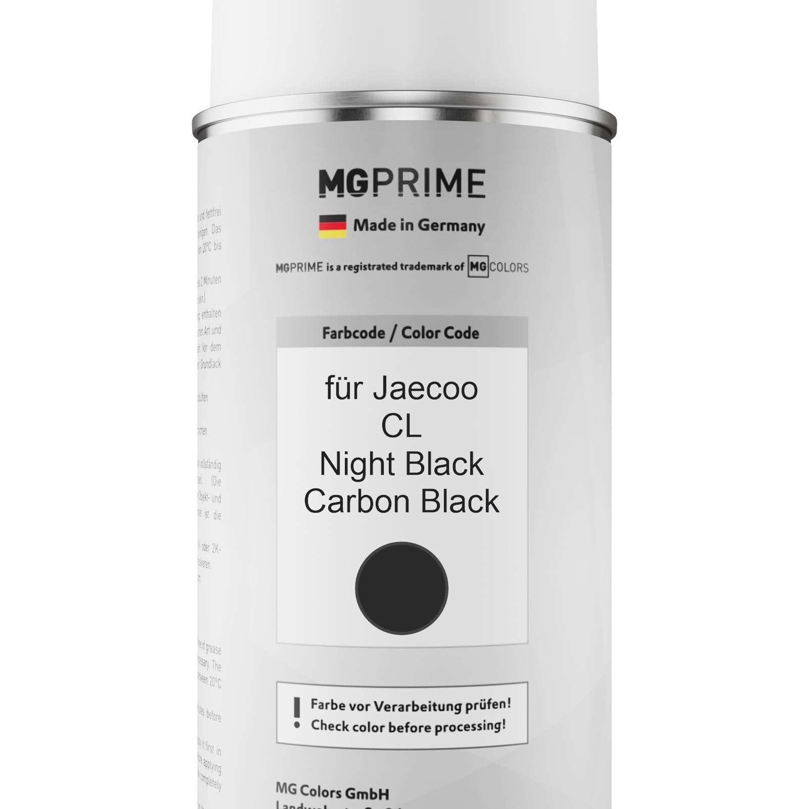 MG PRIME Autolack Spraydose für Jaecoo CL Night Black/Carbon Black +2K