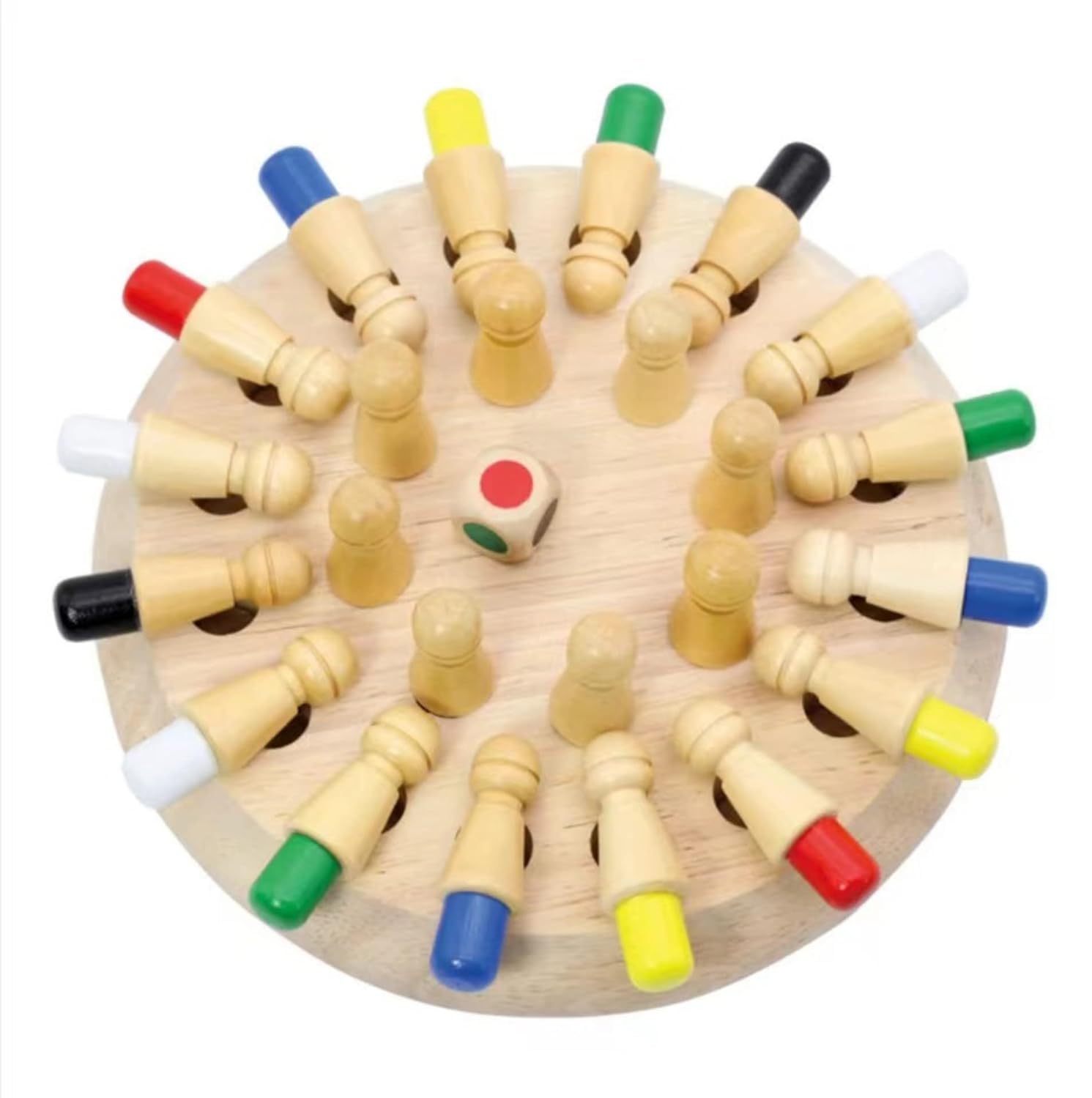 Kidology Wooden Memory Match Stick Chess Game | Color Memory Chess, Parent-Child Interaction Toy | Educational Intelligent Logic Game and Brainteaser Toys for Boys and Girls (Chess)