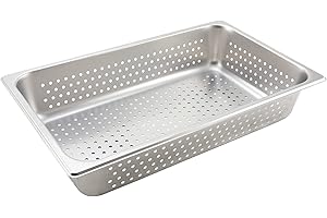 Winco 4-Inch Medium Full Size Perforated Pan
