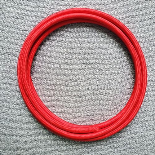 3/5/10m ヴィンテージクロス被覆電線 | 250V 2芯/3芯、0.75mm2(Red,3meters,3 core)