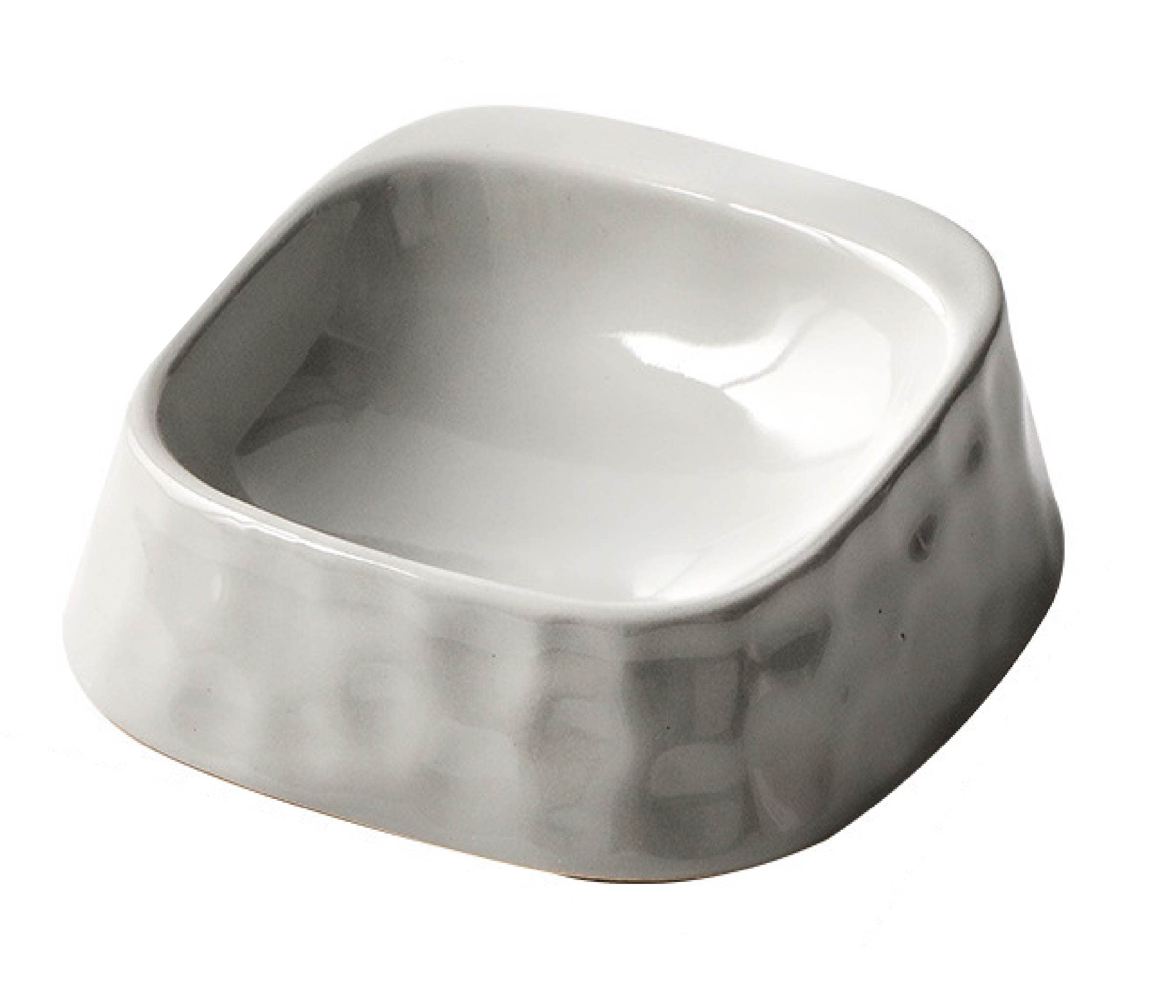 Photo 1 of *USED* Ceramic Cat Feeding Bowls, Shallow Curve Inner Surface, Whisker Friendly, 5.5” Opening, Anti Tipping, Dishwasher and Microwave Safe, Small to Large Cats and Small Dog Bowls (Grey)