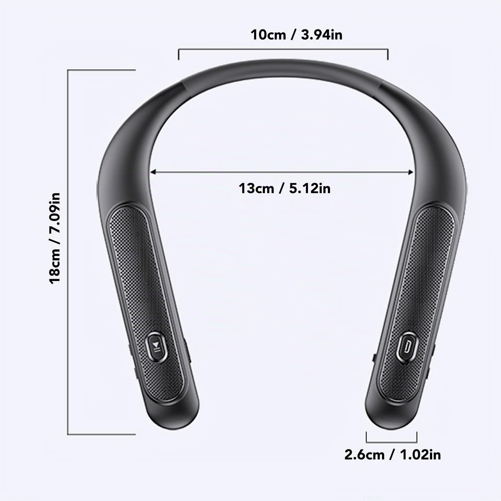 Asixxsix Altavoz Bluetooth de Banda para la Banda para el Cuello, Altavoz de Cuello de Sonido Estéreo 3D con Tiempo de Juego de 12 H y Micrófono Incorporado, Altavoz Inalámbrico,