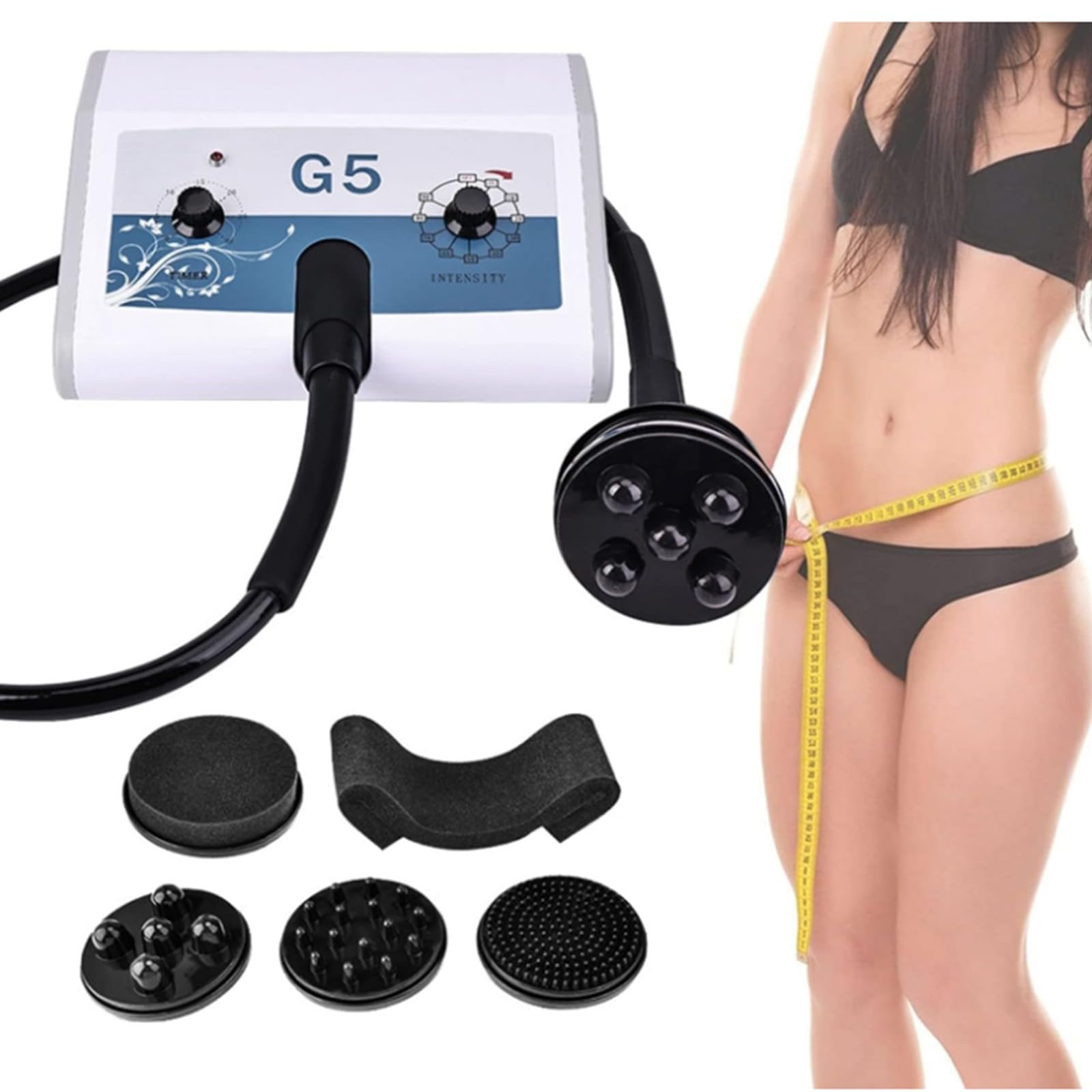 Massager Dimagrante Elettrico G5 Ad Alta Frequenza, Massaggiatore A Vibrazione G5, Massaggiatore Per Modellare Il Corpo Ad Alta Frequenza, Con 5 Teste Di Massaggio