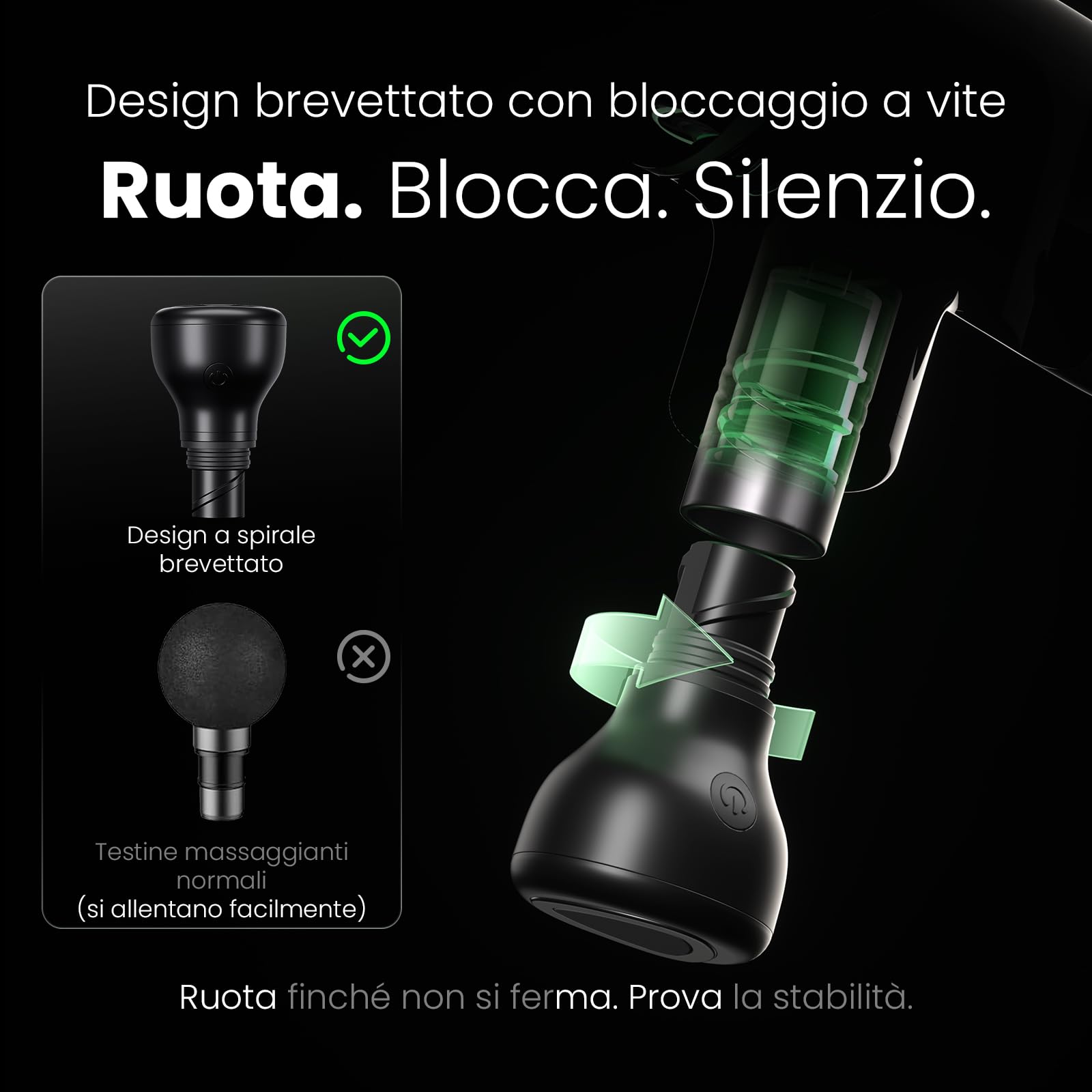 Pistola Massaggio Muscolare con Terapia Termica - Bob and Brad M7 Plus Massaggiatore Muscolare Profondo - Pistola per Massaggi a Percussioni per Alleviare Dolore e Tensioni Muscolari