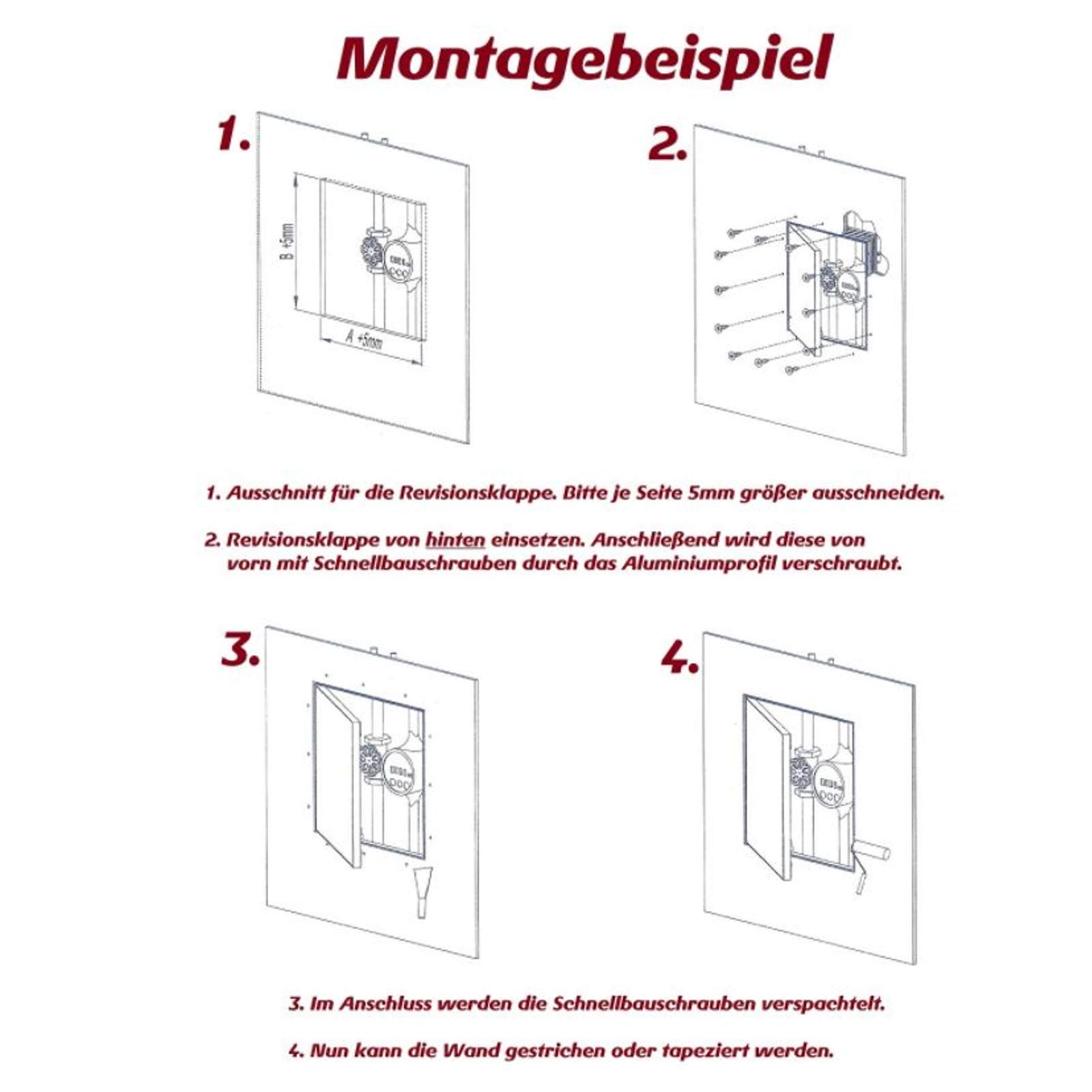 Revisionsklappe Aluminium 24x24 Zoll Mit Scharnier & Lamellen – Zugangsklappe Für Klimaanlage