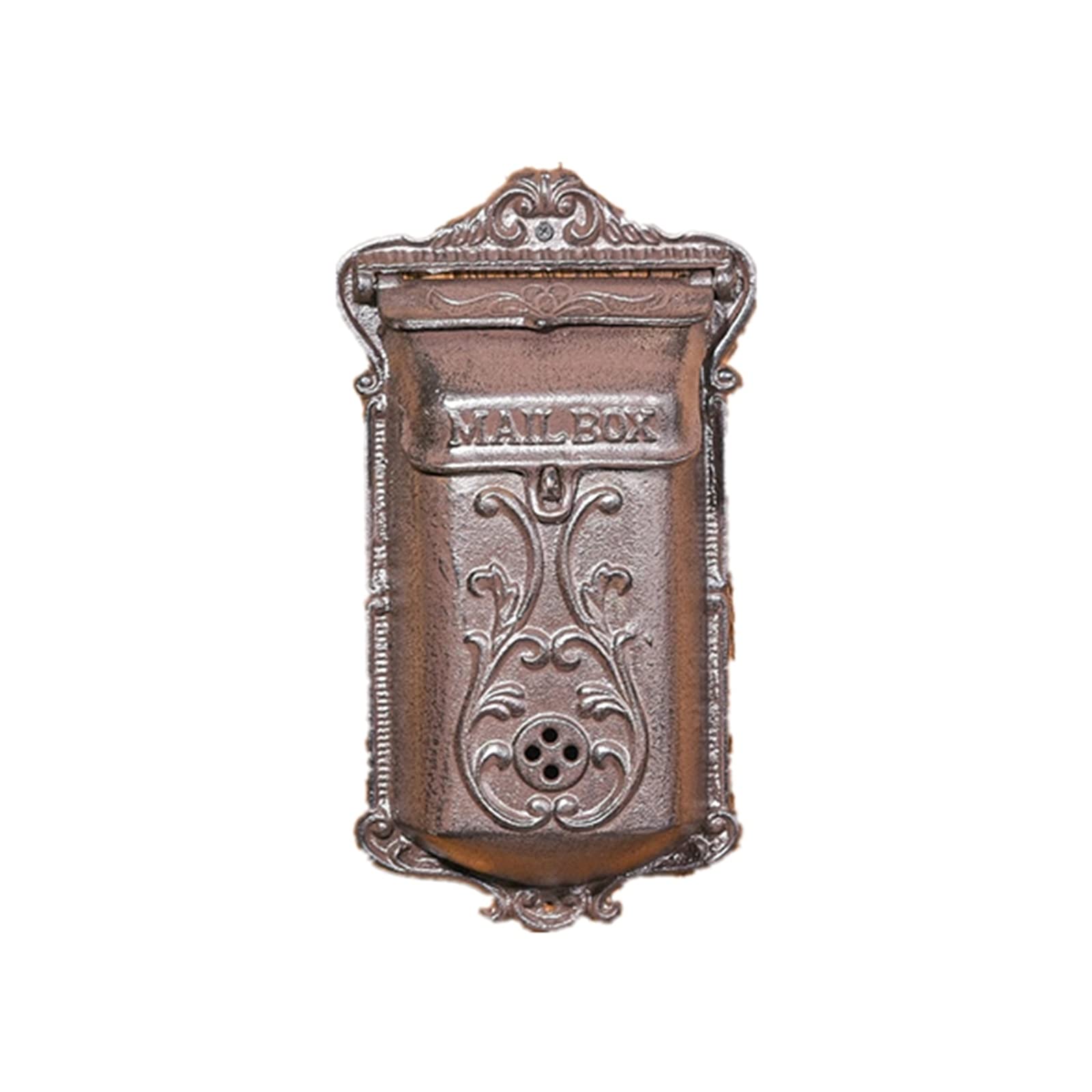 Wall Mounted Mailboxes Cast Iron Lockable Hanging Wall Box For Outside