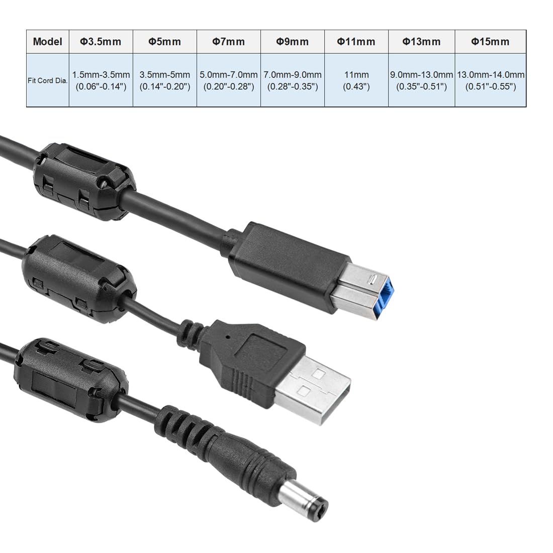 Ferritkern Filter Set - Rauschunterdrückung Für USB, Audio & Video Kabel