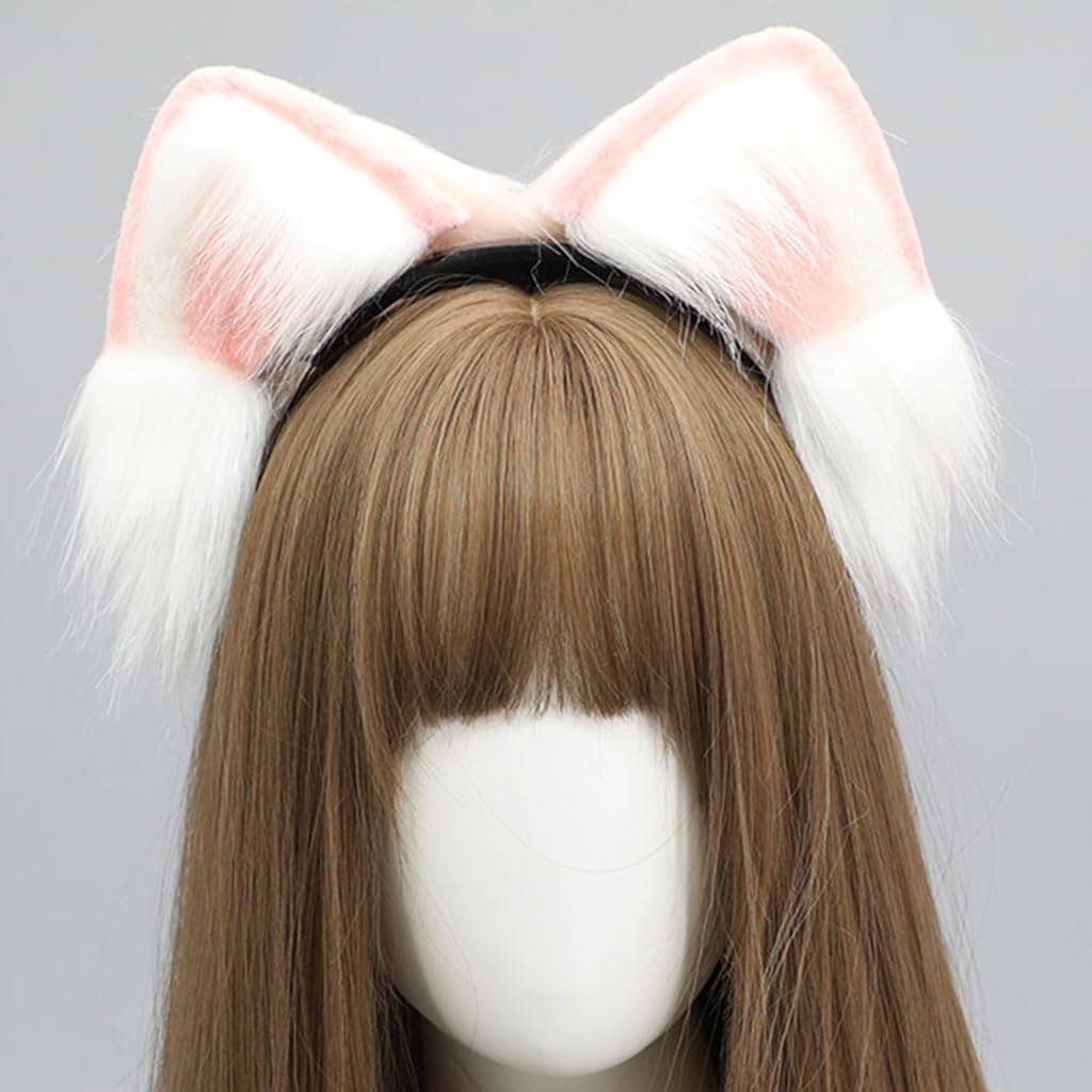 Cerchietto con orecchie staccabili, accessorio per capelli in peluche, accessorio per feste e appassionati di costumi di Halloween e cosplay