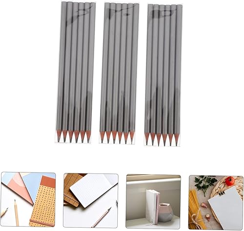 Miniatura 4 de Operitacx Lápiz soldador plateado, 3 lápices de plata, lápiz de construcción, lápices de pizarra para comer, lápiz de soldadores, lápiz de vidrio