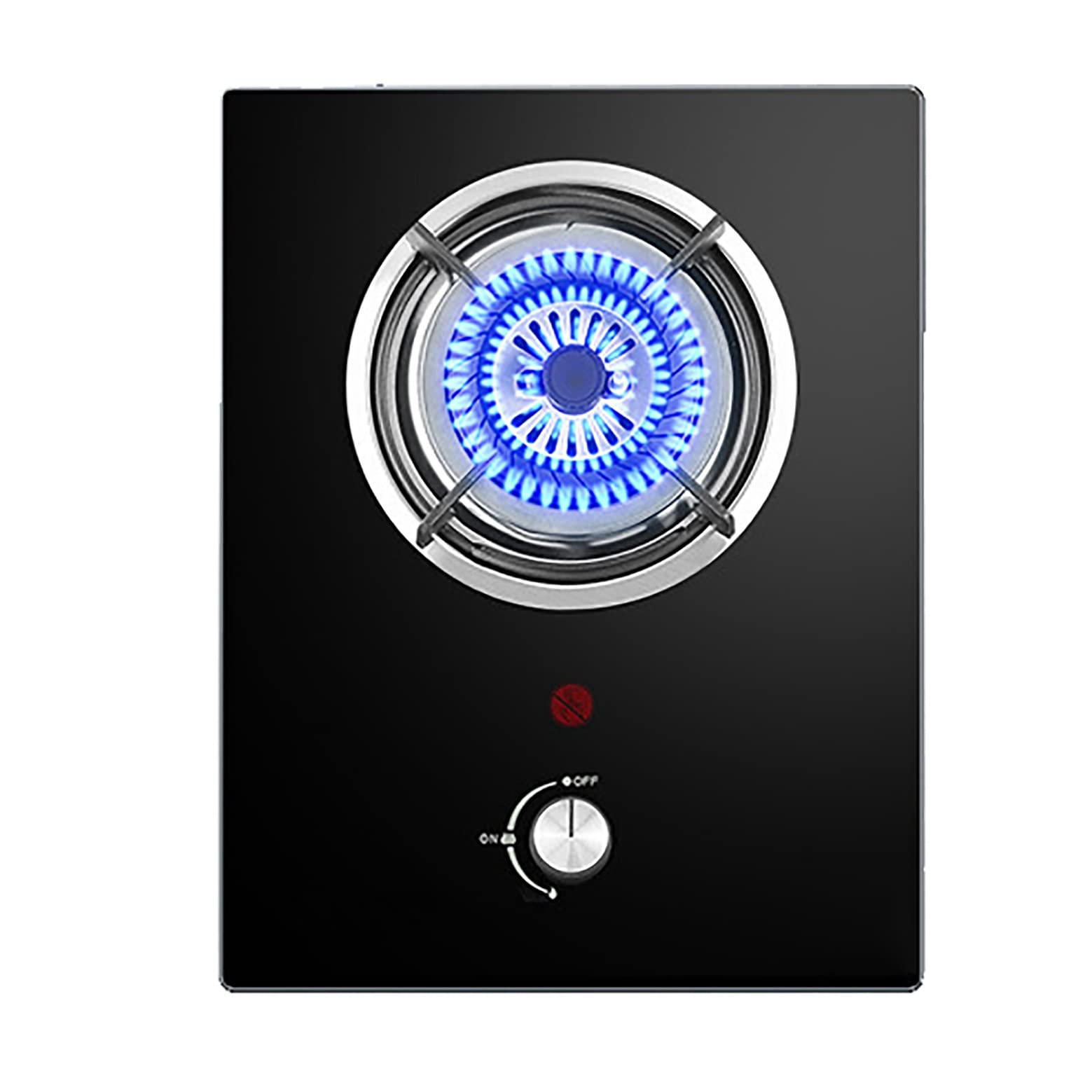 Burner Gas Cooker gas hob Gas Stove 4.8KW Black Glass Cooker Hob Burner With FFD, NG/LPG Convertible [Energy Class A]