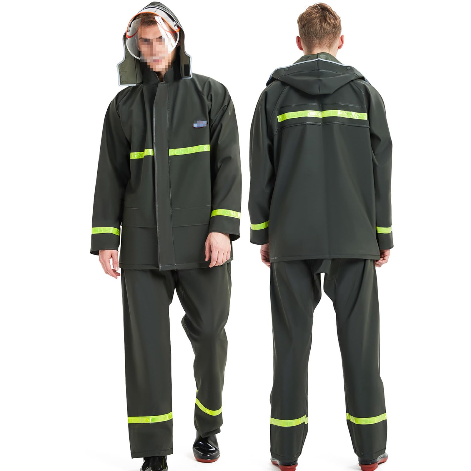 Trajes De Lluvia para Exteriores, Impermeables Reflectantes, Pantalones De Lluvia para Ciclismo, Agricultura Y Pesca