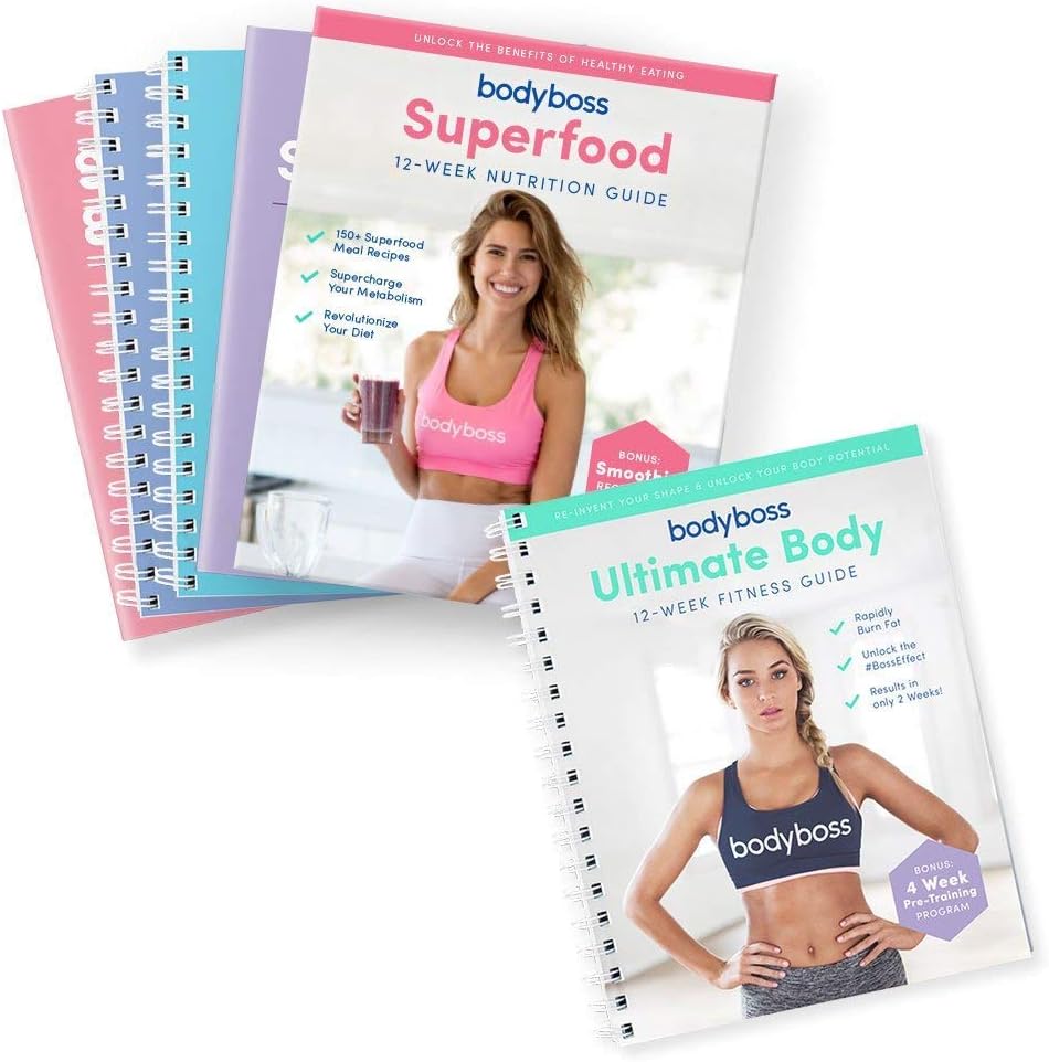BodyBoss Fitness & Nutrition Bundle. Includes Ultimate Body Fitness Guide and Superfood Nutrition Guide Spiral-bound