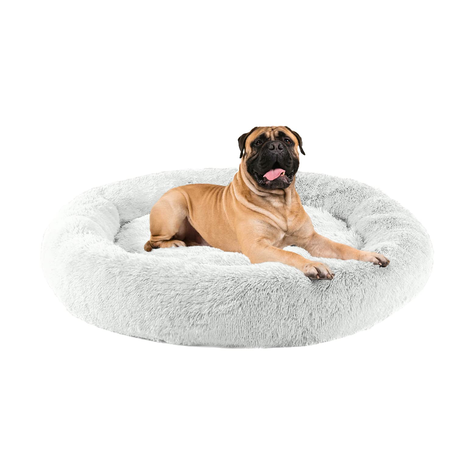 Best Friends by Sheri The Original Calming Donut Shag 2XL Dog Bed for