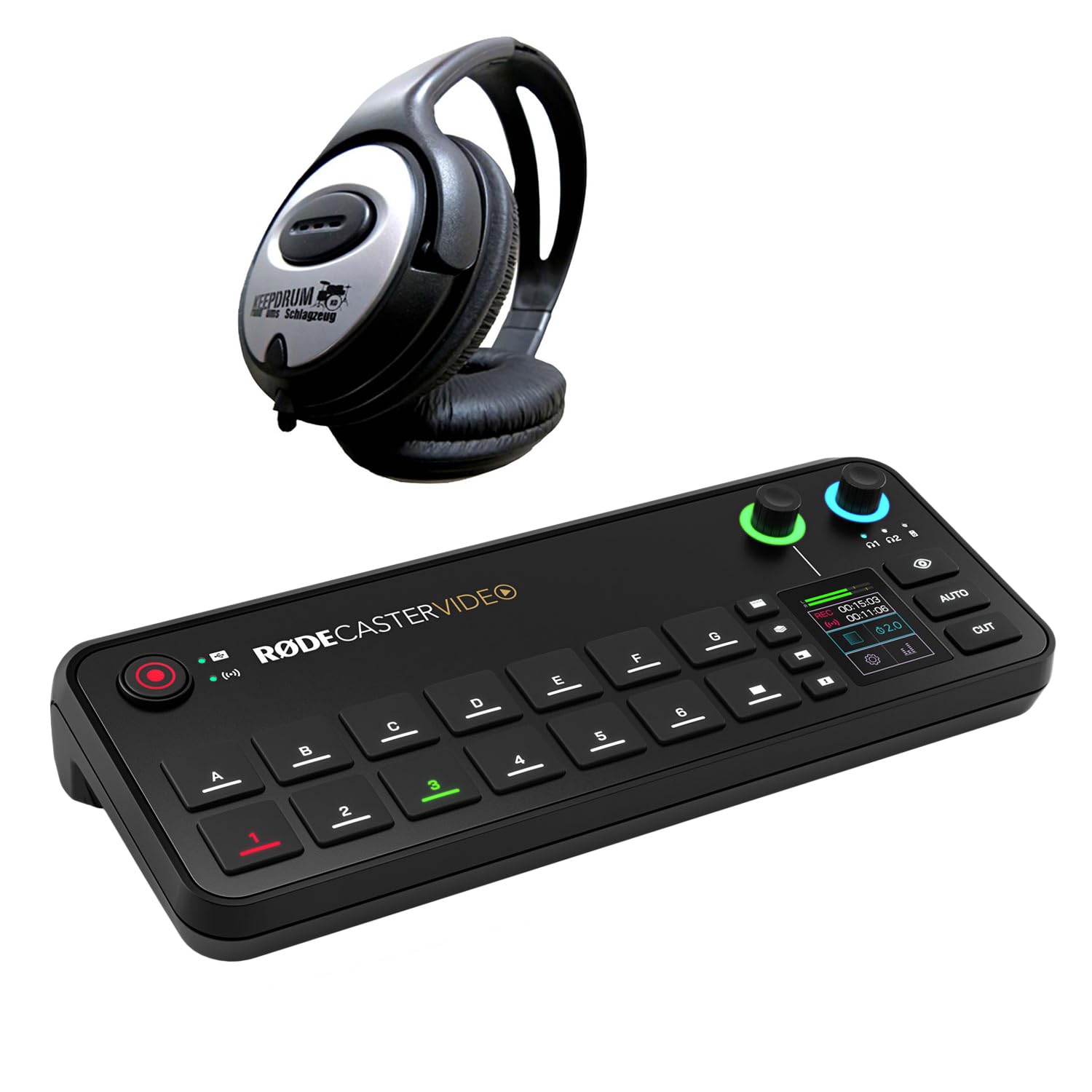 Rode Rodecaster Video Console per produzione audio e video con cuffie keepdrum