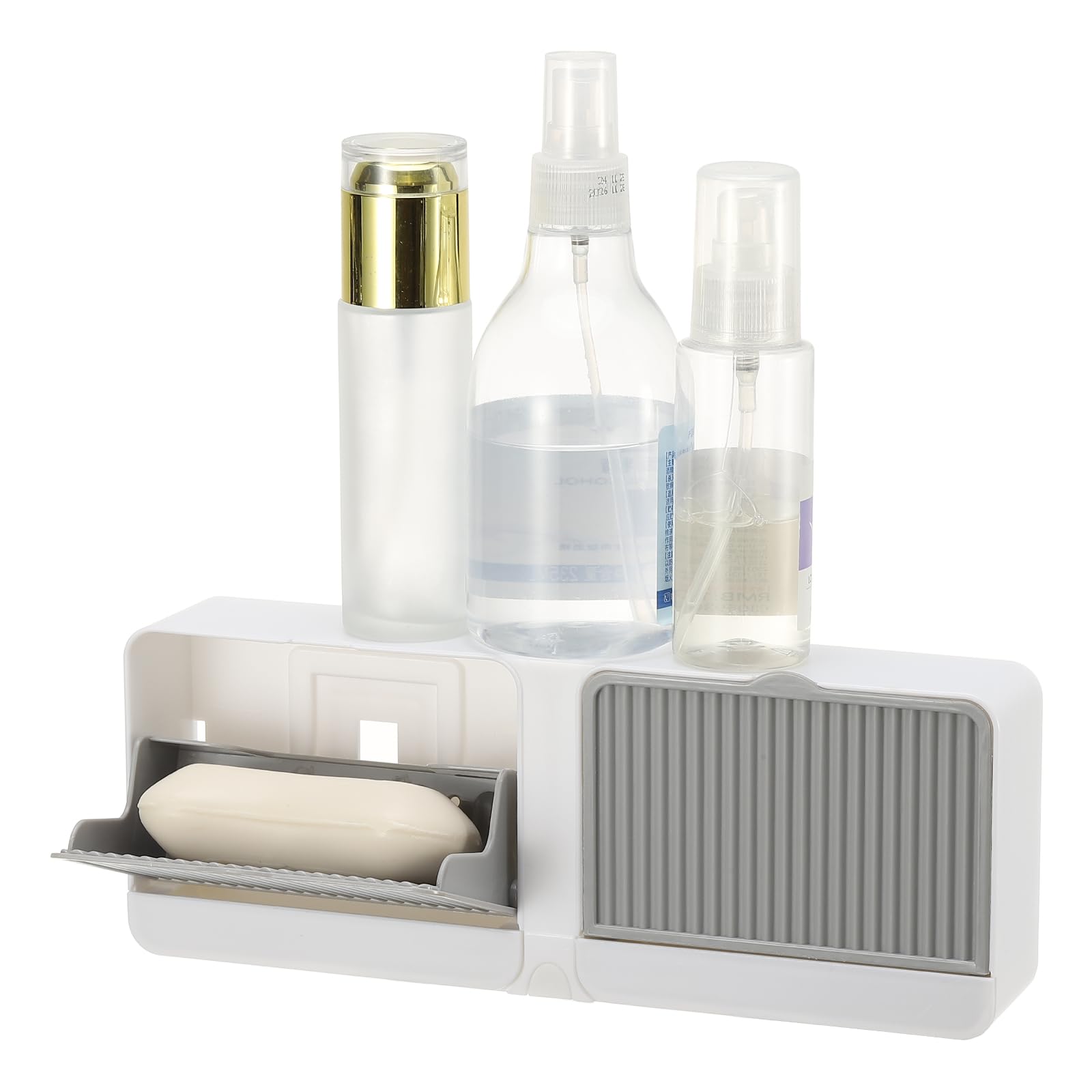 Porte-savon pour douche et cuisine gris au design épuré