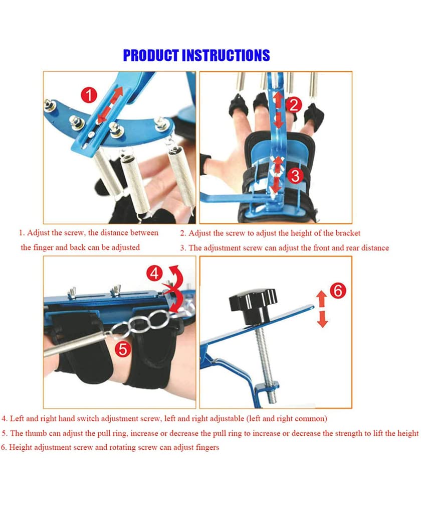 Férula de Mano Ajustable, Soporte para Dedo, muñeca, ortesis, aleación de Aluminio, Dispositivo de Entrenamiento de rehabilitación de Dedos para hemiplejia por accidente cerebrovascular