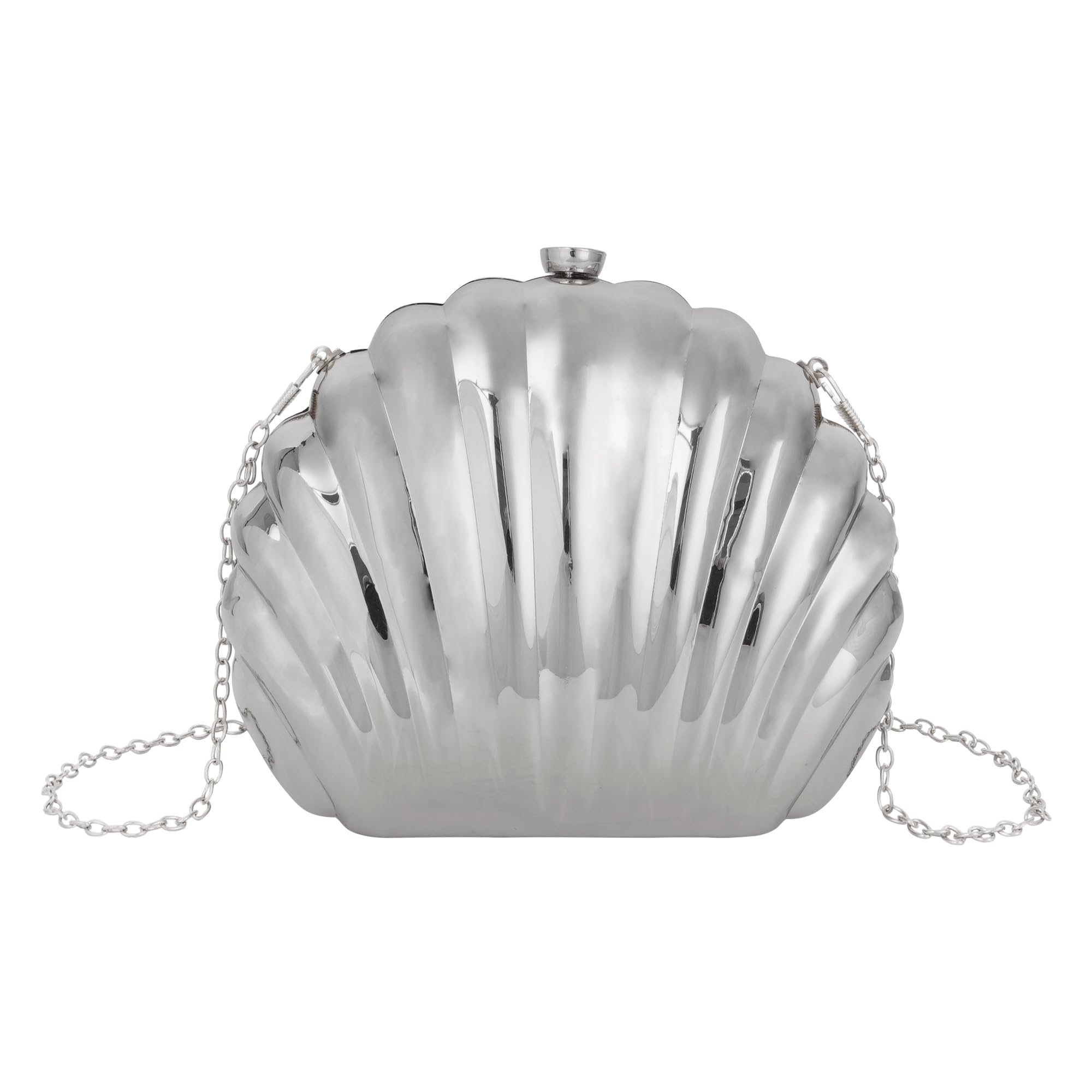 Women Seashell Evening Bag Purse Mermaid Chain Strap Clutch Handbag Shoulder Bag