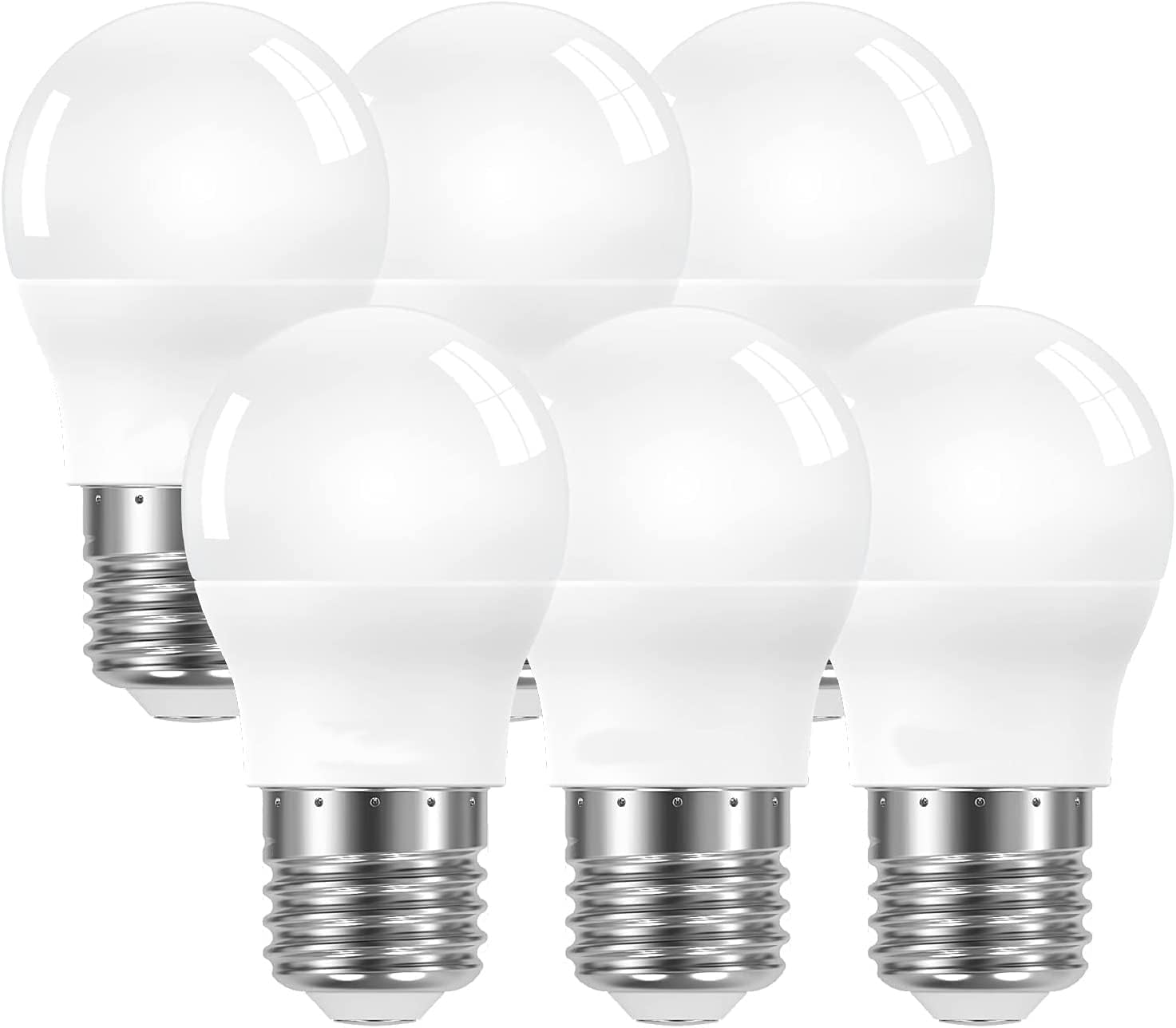 6 Pack LED Light Bulbs Mini Globe Golf Ball E27 Screw Fitting Warm White 2700K 6W = 40W Energy Saving