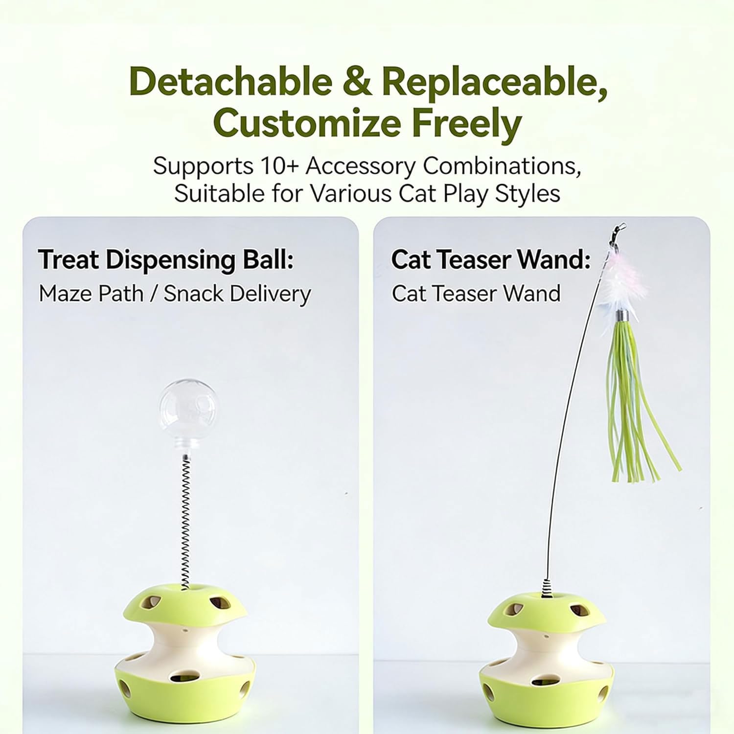 Cat Puzzle Toy Apple-Shaped,Katzen-Puzzle-Spielzeug in Apfelform,Interaktives Katzenspielzeug mit Smart Sensor & Behandlungs-Dosierkugel,Wiederaufladbar Intelligenzspielzeug für Hauskatzen (Rot)