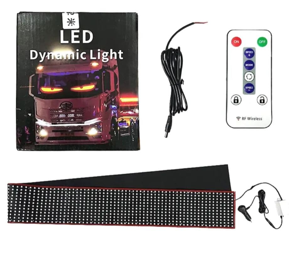 CLOUDSALE 1.5Meter Devil Eyes Light for Truck and Bus Programmable Flexible Window Screen Led Display Led Matrix Panel for Truck with Remote Control (Remote Control)-picture-20
