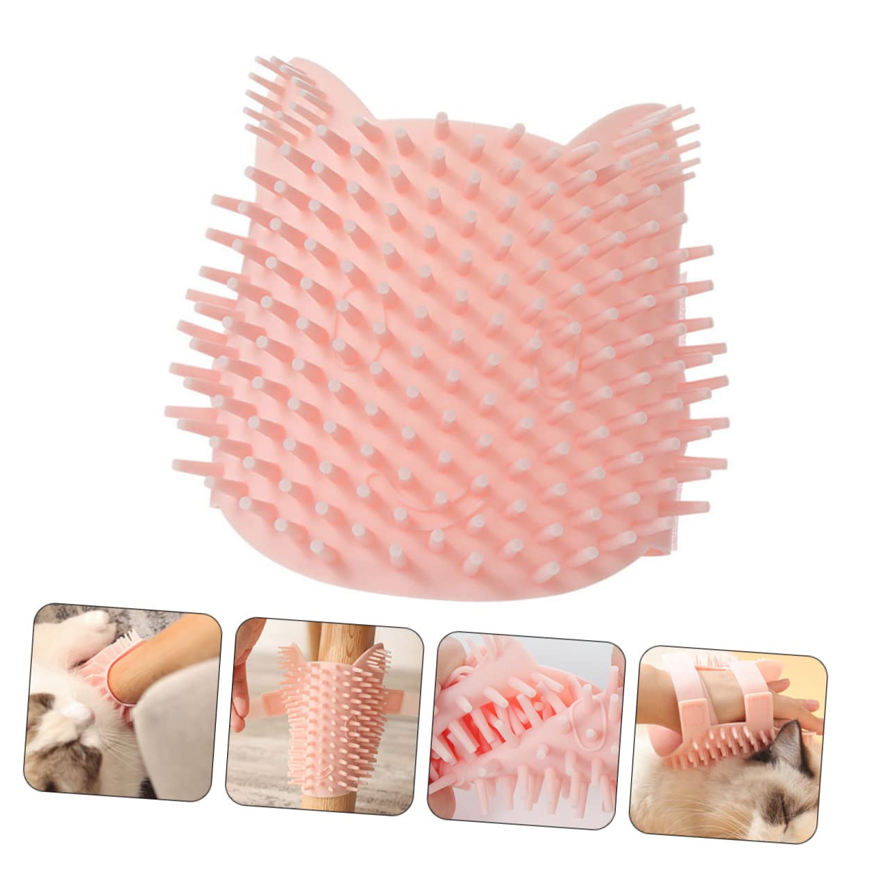 FOMIYES 3piezas Cepillo De Masaje Para Gatos y Diseño De Cepillo Quitapelos Autolimpiable Para Esquinas y Muebles Para Cuidado De
