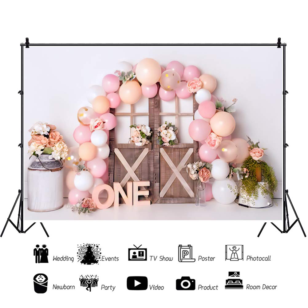Buy OFILA Girls Smash Cake Backdrop 5x3ft Rustic Cake Smash Photography