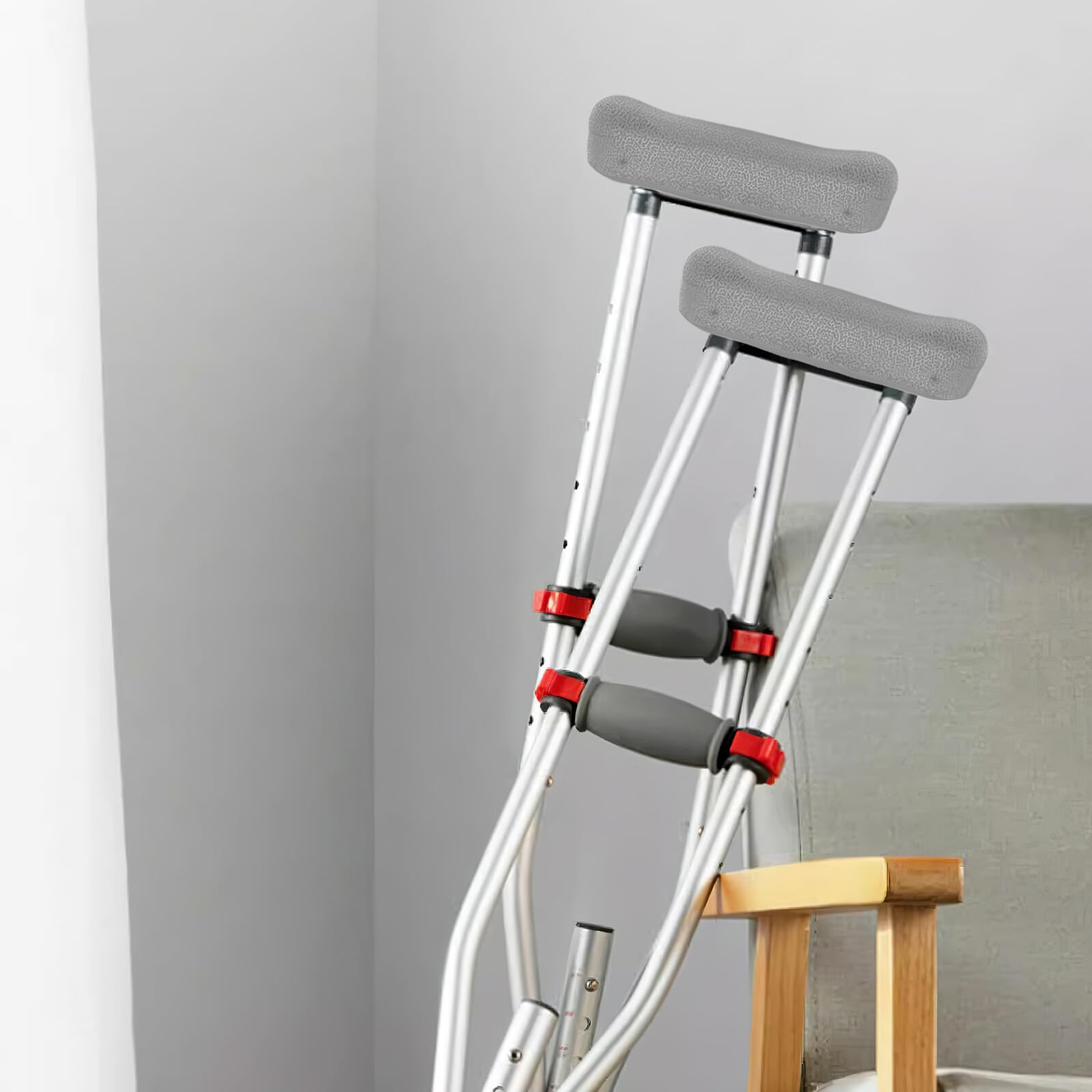 Cuscinetti Sostituibili in Tpr 4 Pezzi per Stampelle Ascellari Accessori per Comoda e Stabilità Migliorata per Casa e Centro Assistenza
