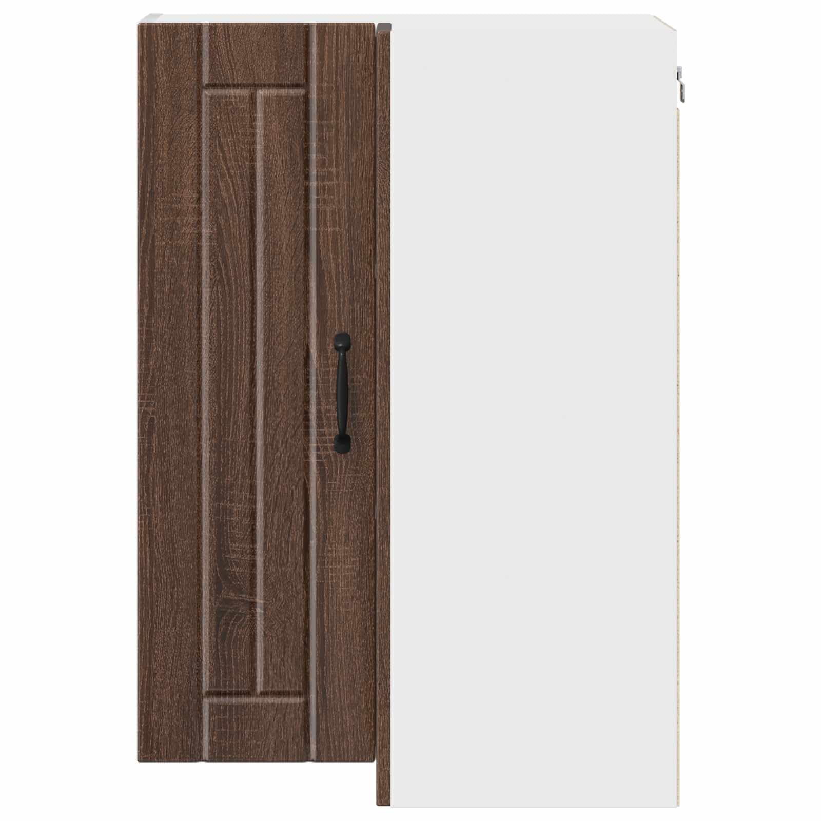 Küchenschrank Braun Eichen-Optik, 57x57x80 cm Holzwerkstoff, Langlebiger Küchenschrank für Kochutensilien, Freistehendes Küchenmöbel mit Stauraum
