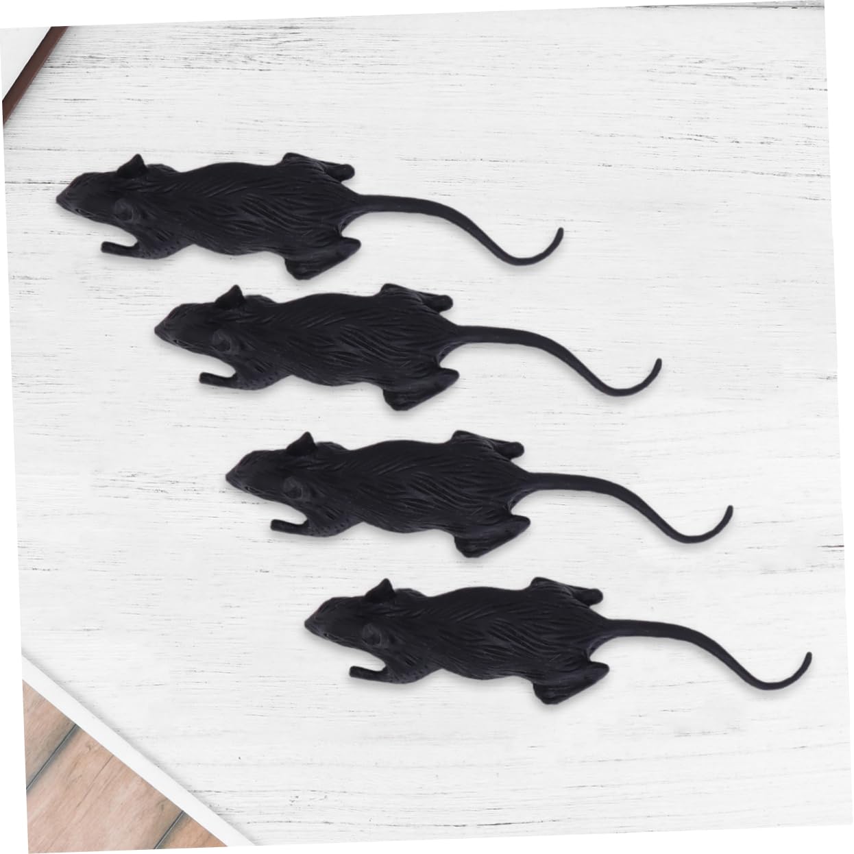 Gefälschte Ratte 100 Stück Pvc Halloween Spielzeug für Halloween Party | Halloween Requisite, Halloween Tricks Requisiten, Knifflige Spielzeuge, Schwarz, Lebensechtes Tierdesign