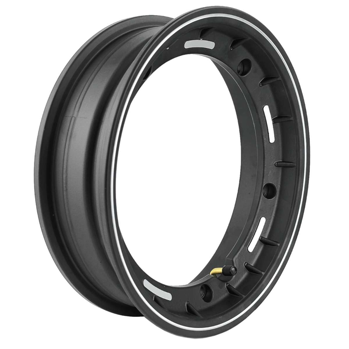 CERCHIO IN LEGA NERO OPACO TUBELESS COMPATIBILE CON VESPA 50 SPECIAL PK PX CON MISURE 3.00/50.10