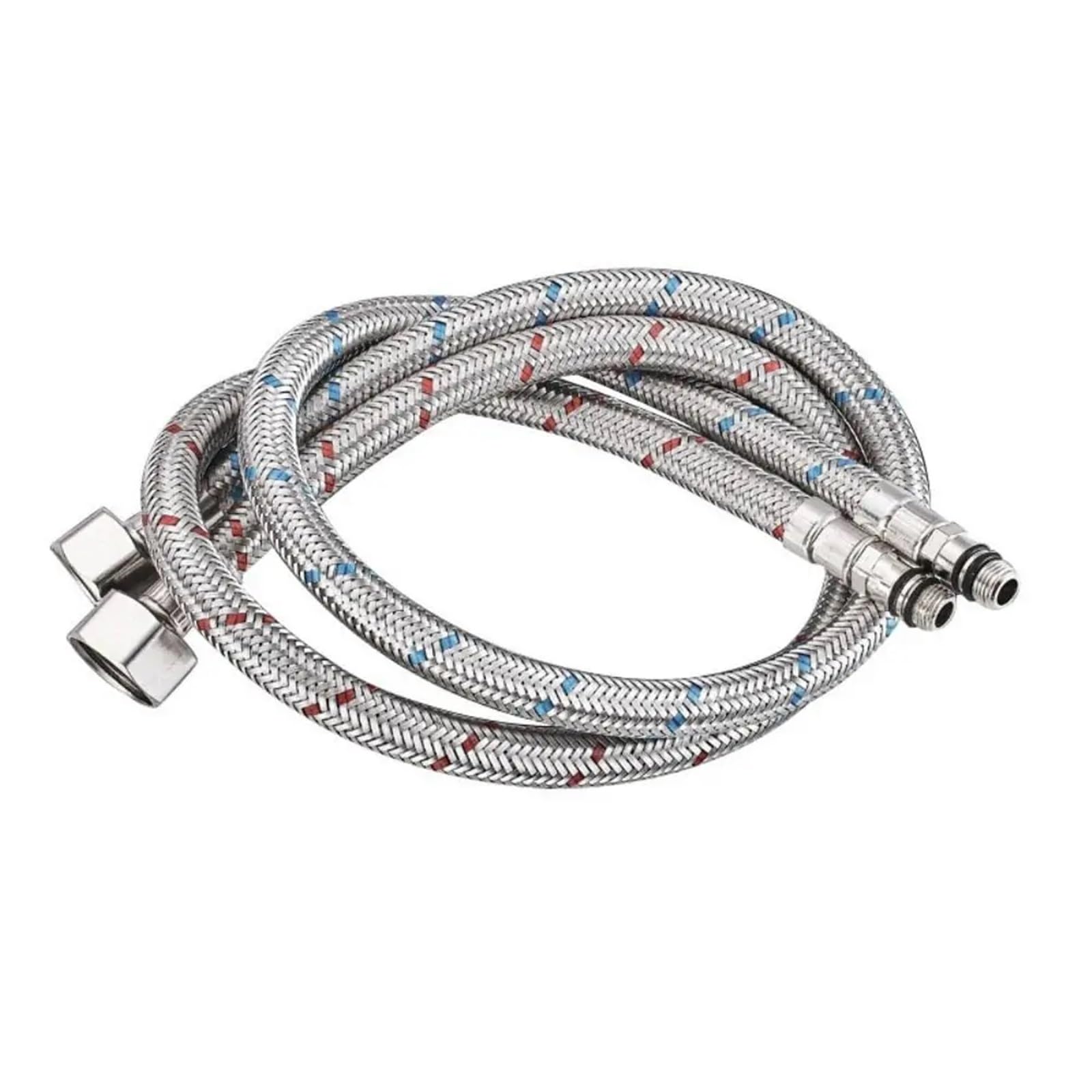 Raccords de robinetterie Tuyaux flexibles, Tuyaux d'alimentation en laiton inoxydable for robinet de cuisine et salle de bain 60-100 cm, lot de 2(100cm)