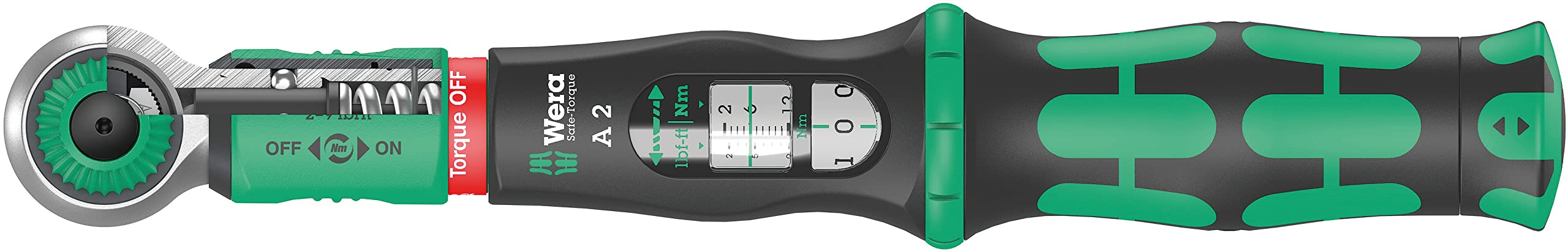 Wera 05075801001 Safe-Torque A 2 Torque Wrench 1/4" Hex Drive 2-12 Nm