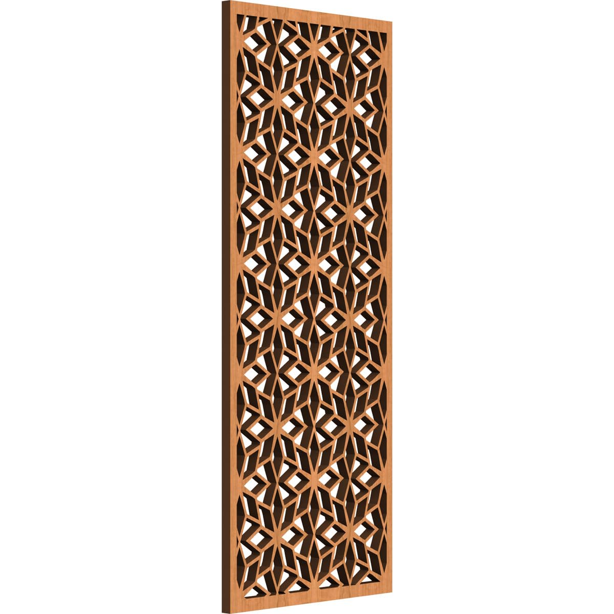 9 3/8"W x 24 3/8"H x 3/8"T Lake Decorative Fretwork Wood Wall Panels, Cherry