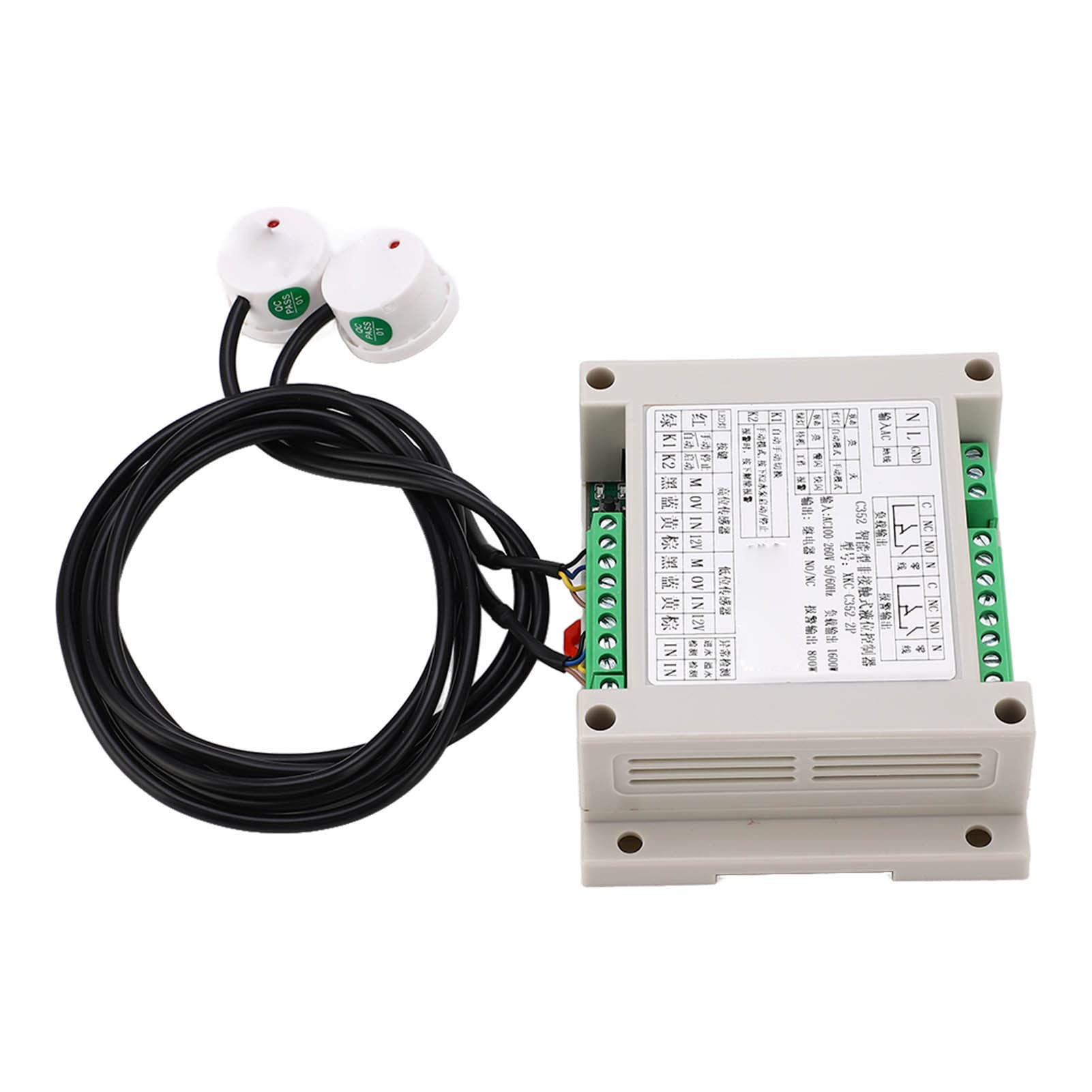 Controlador Automático de Nivel de Líquido sin Contacto Sensibilidad Ajustable 100-260V para Tanques de Agua Aceite Vaciado Eficiente Industrial Doméstico