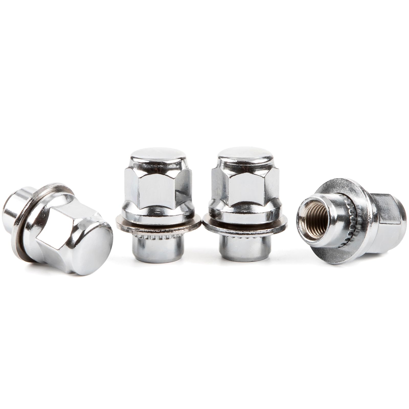 GAsuppply 20 x Dadi ruota I M12x1,5x37mm con sede piatta e rondella I Compatibili con 4Runner, Camry, Highlander, Prius, Sienna, Lexus CT200h, HS250h e GS450h
