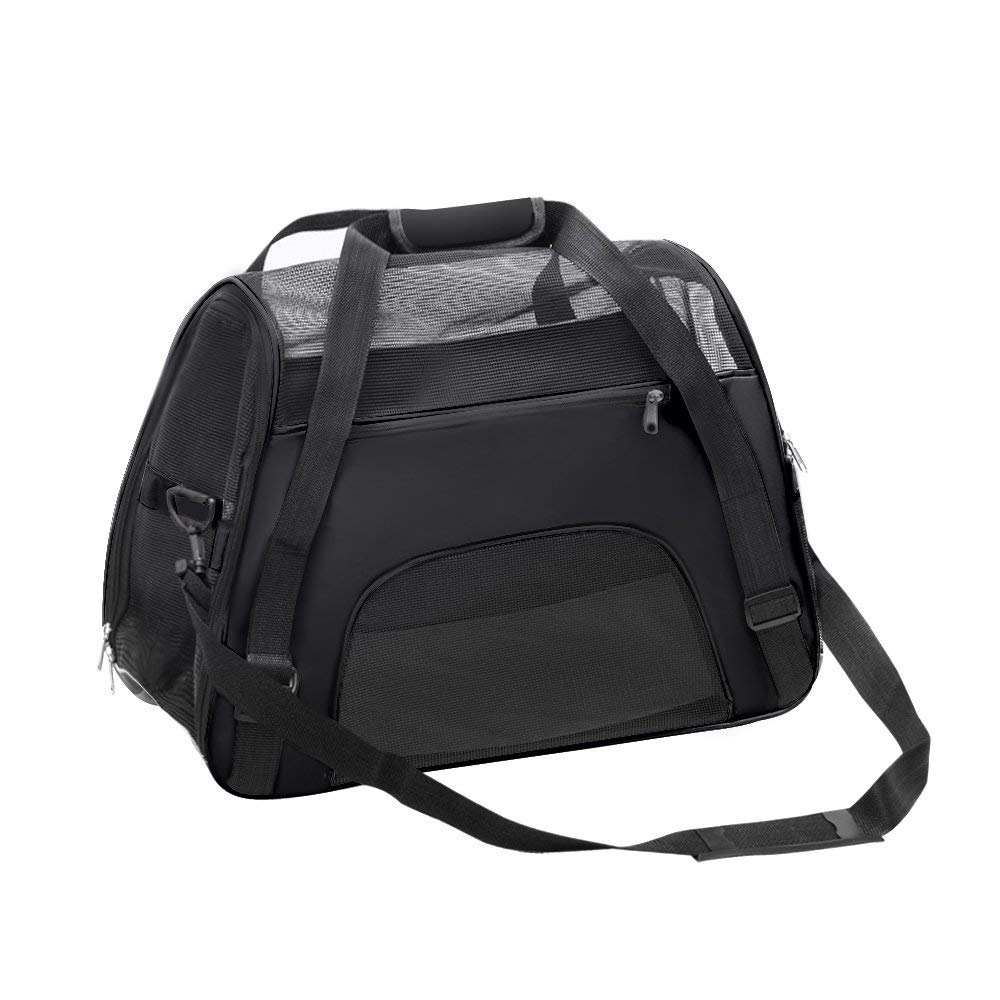 Large Pet Carrier Bag AVC Portable Soft Fabric Folding Dog Cat Puppy Travel (Black) โ image 1
