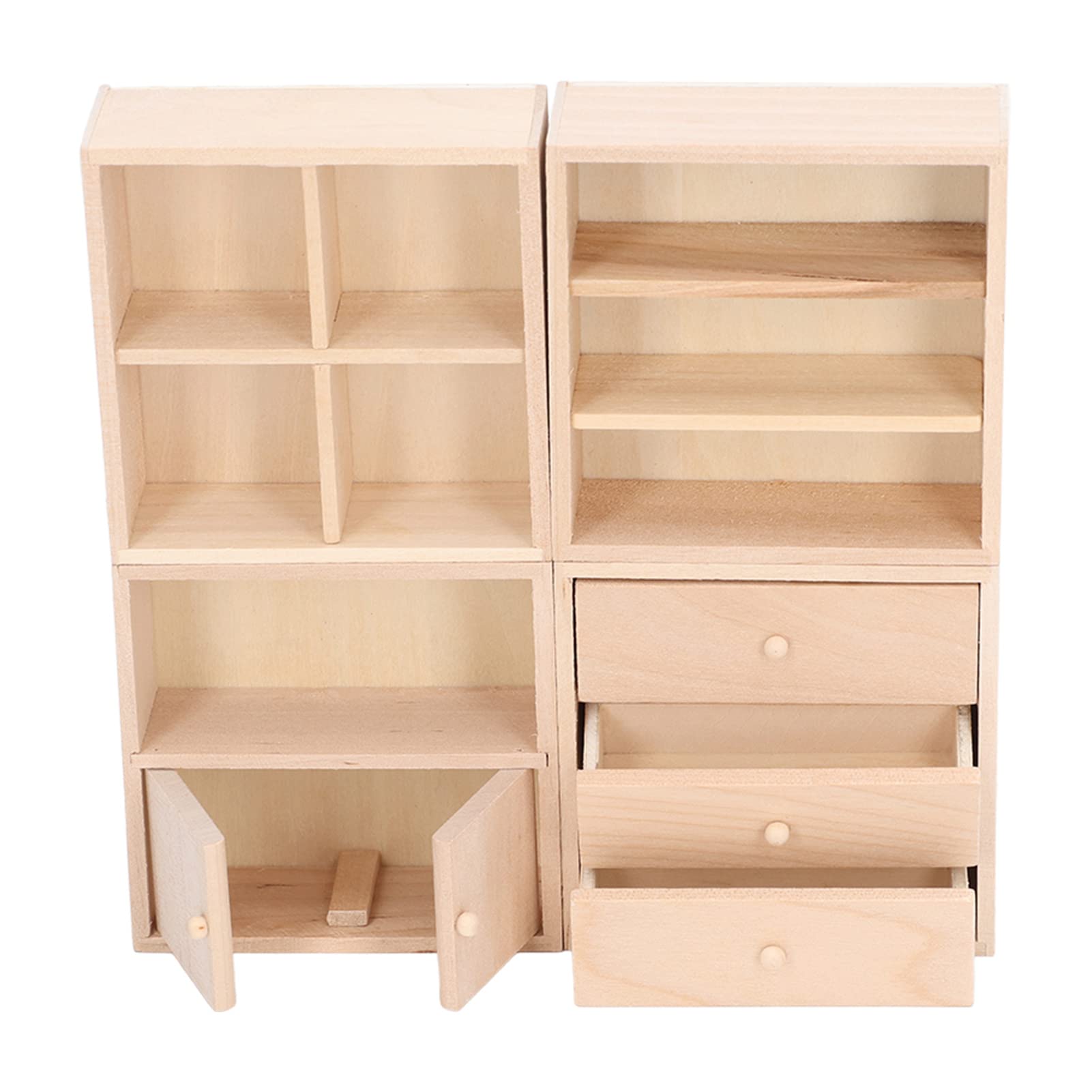 échelle 1:12 Minamzee Maison Poupée 1:12 - 5 Pièces Meubles Chambre Violet - Armoire Coiffeuse Accessoires Meubles Chambre Miniature