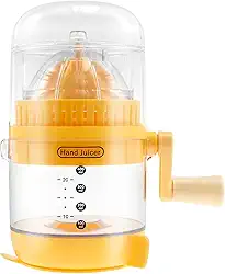 Espremedor manual, manivela, limão, laranja, limão, espremedor ergonômico, espremedor de limão manual com alça ergonômica e aderência antiderrapante para sucos de frutas cítricas
