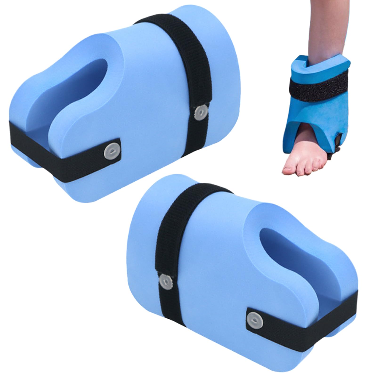 Swim Cuffs - Aquatic Foam Cuffs | EVA Adjustable Water Aerobics Float For Arms & Ankles, Swimming Weights Hydrotherapy & Resistance, Blue, For Training And Muscle Development
