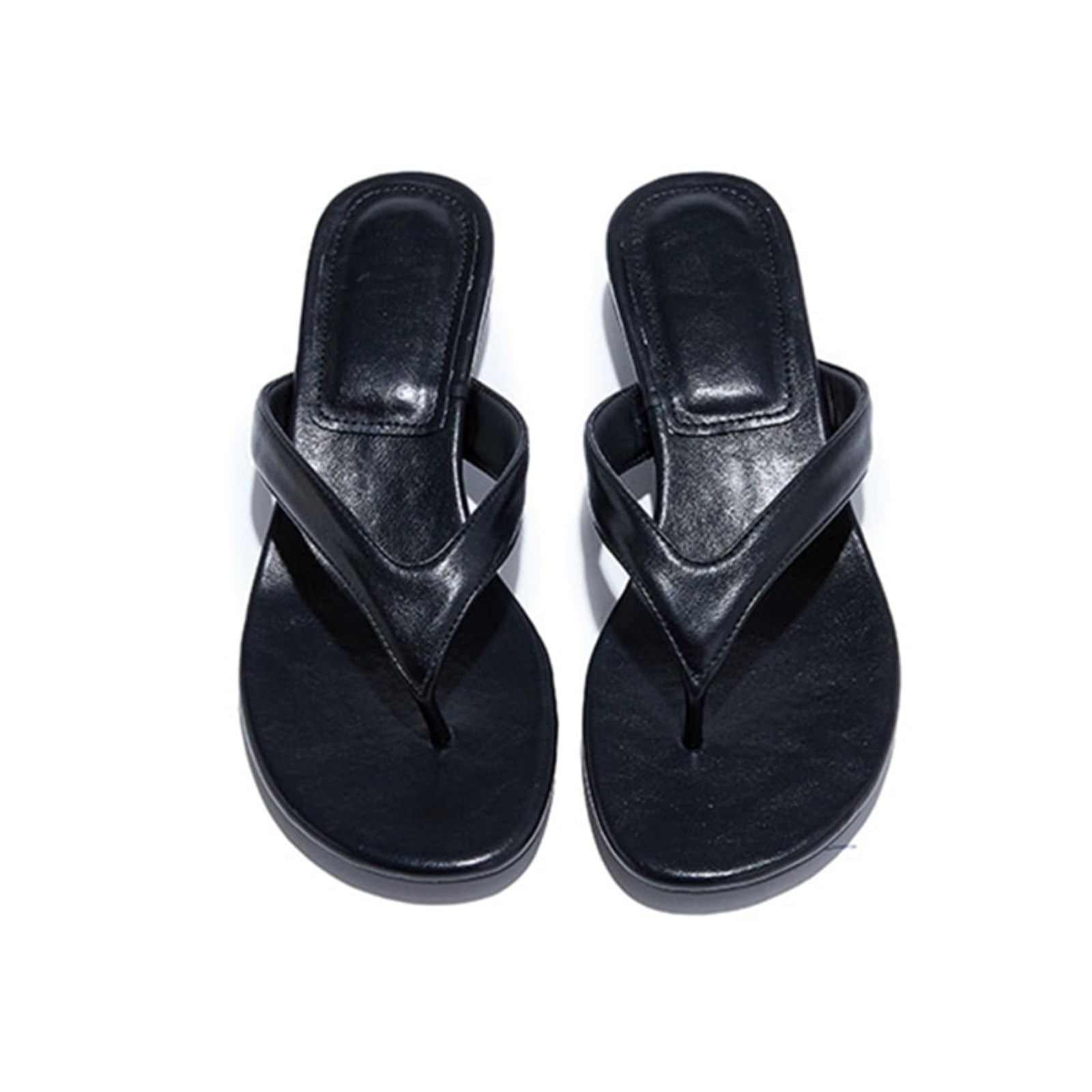 Ciabatte infradito da donna in pelle, scarpe estive con tacco alto, sandali infradito sexy, antiscivolo di alta qualità Street Style
