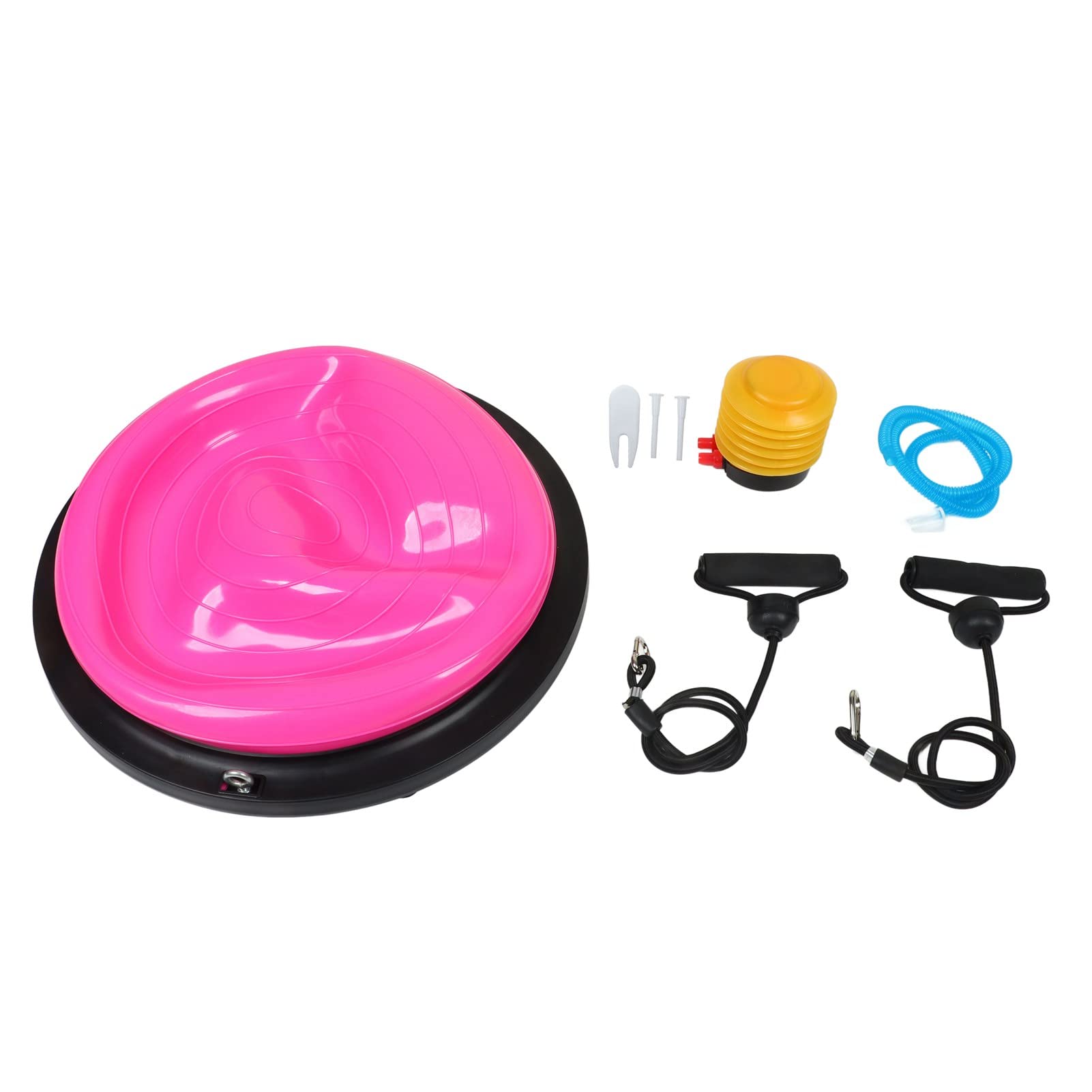 Restokki 46cm Diameter Fitness Half Ball Glossy Surface ABS PVC Thickened Balance Trainer for Massage Pilates