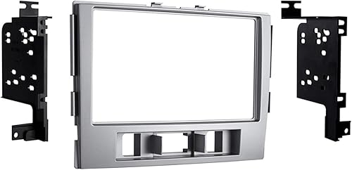 Metra Electronics 95-7361S - Kit de tablero doble DIN para vehículos Hyundai Santa Fe seleccionados 2010-2012 (plateado)